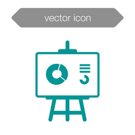 Presentation board concept illustration icon. Chart figures analysis concept illustration icon. Education concept illustration icon. Business concept illustration icon.の写真素材