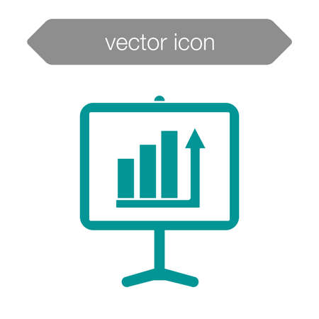 Blackboard icon. Education icon. Presentation board icon. Chart board icon. Business icon.の写真素材