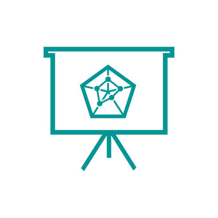 Blackboard icon. Education icon. Presentation board icon. Chart board icon. Business icon.の写真素材