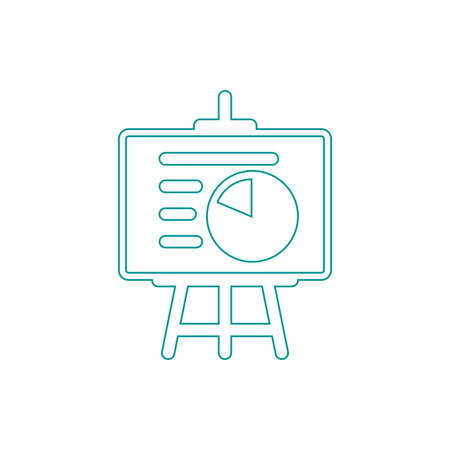 Presentation board concept illustration icon. Chart figures analysis concept illustration icon. Education concept illustration icon. Business concept illustration icon.の写真素材