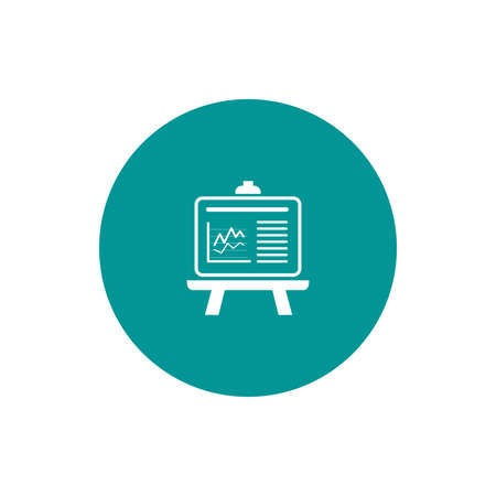Blackboard icon. Education icon. Presentation board icon. Chart board icon. Business icon.の写真素材
