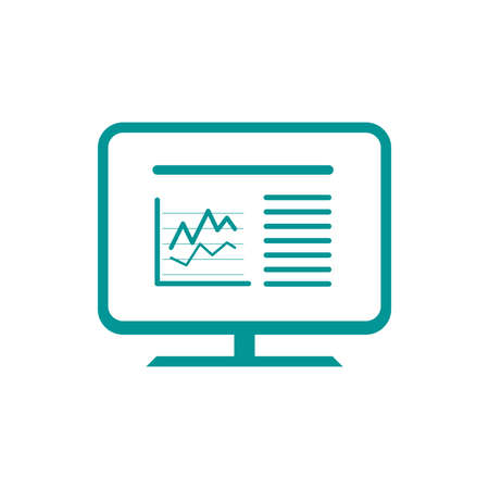 Presentation board concept illustration icon. Chart figures analysis concept illustration icon. Education concept illustration icon. Business concept illustration icon.の写真素材