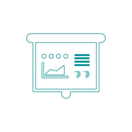 Blackboard icon. Education icon. Presentation board icon. Chart board icon. Business icon.の写真素材