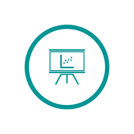 Blackboard icon. Education icon. Presentation board icon. Chart board icon. Business icon.の写真素材