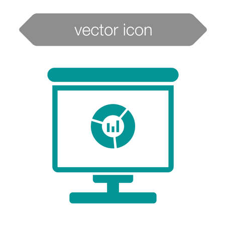 Blackboard icon. Education icon. Presentation board icon. Chart board icon. Business icon.の写真素材