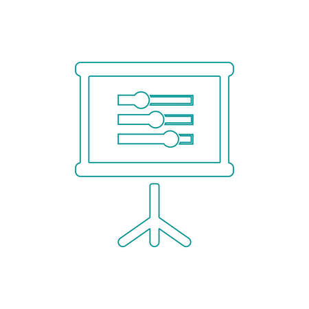 Blackboard icon. Education icon. Presentation board icon. Chart board icon. Business icon.の写真素材