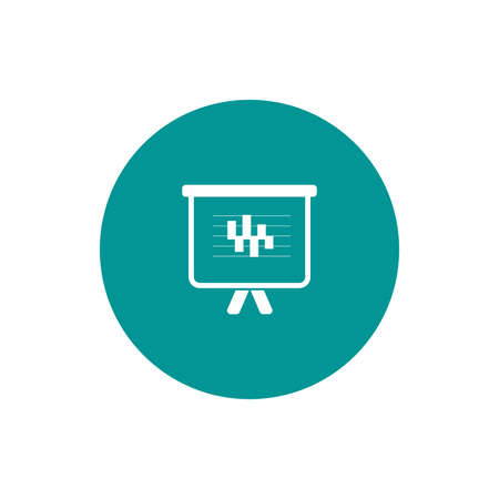 Blackboard icon. Education icon. Presentation board icon. Chart board icon. Business icon.の写真素材