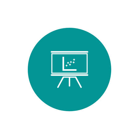 Blackboard icon. Education icon. Presentation board icon. Chart board icon. Business icon.の写真素材