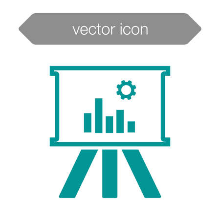 Blackboard icon. Education icon. Presentation board icon. Chart board icon. Business icon.の写真素材