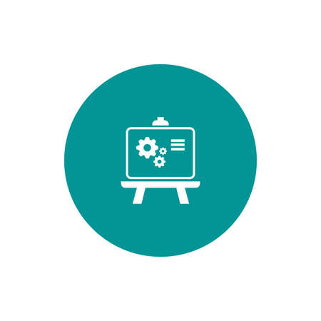 Blackboard icon. Education icon. Presentation board icon. Chart board icon. Business icon.の写真素材