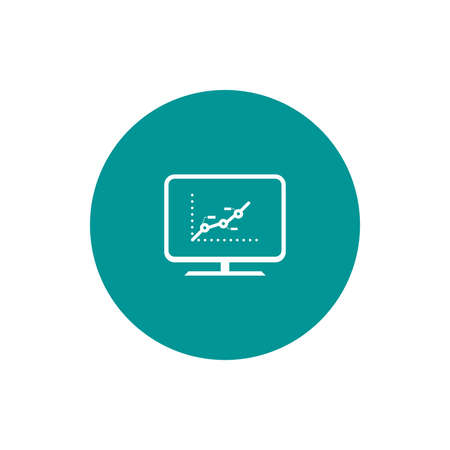 Presentation board concept illustration icon. Chart figures analysis concept illustration icon. Education concept illustration icon. Business concept illustration icon.の写真素材