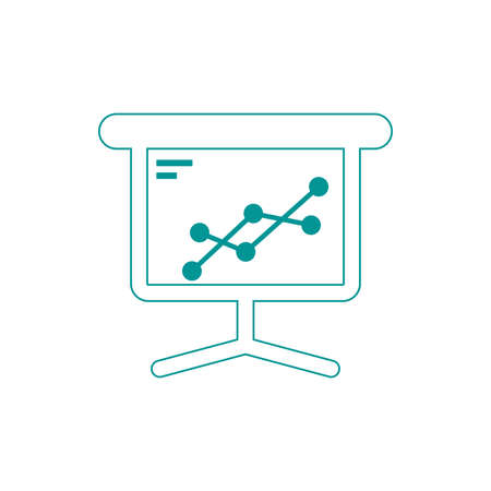Presentation board concept illustration icon. Chart figures analysis concept illustration icon. Education concept illustration icon. Business concept illustration icon.の写真素材