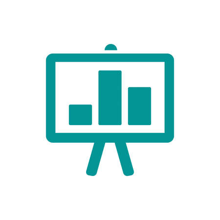 Blackboard icon. Education icon. Presentation board icon. Chart board icon. Business icon.の写真素材