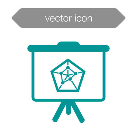 Presentation board concept illustration icon. Chart figures analysis concept illustration icon. Education concept illustration icon. Business concept illustration icon.の写真素材