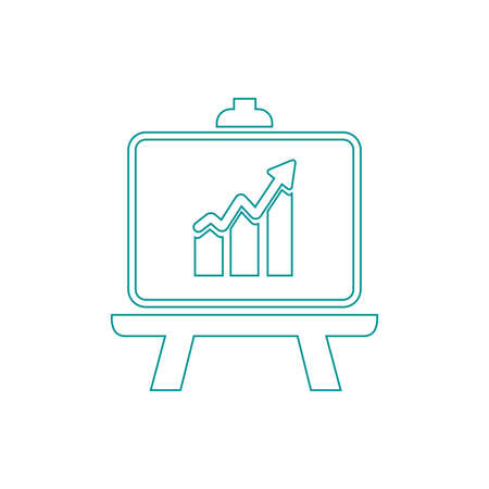 Blackboard icon. Education icon. Presentation board icon. Chart board icon. Business icon.の写真素材