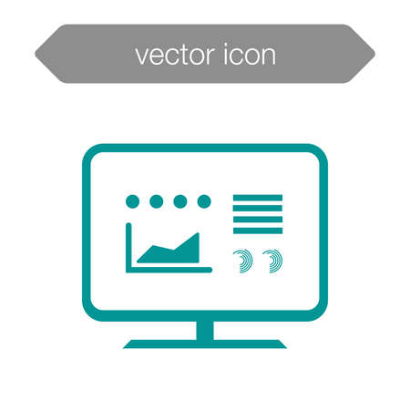 Presentation board concept illustration icon. Chart figures analysis concept illustration icon. Education concept illustration icon. Business concept illustration icon.の写真素材