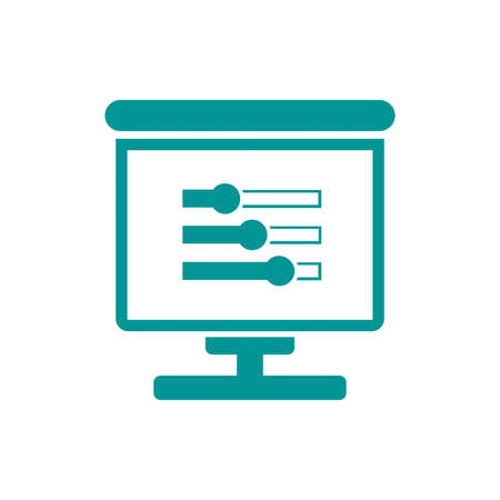 Blackboard icon. Education icon. Presentation board icon. Chart board icon. Business icon.の写真素材