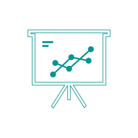 Presentation board concept illustration icon. Chart figures analysis concept illustration icon. Education concept illustration icon. Business concept illustration icon.の写真素材
