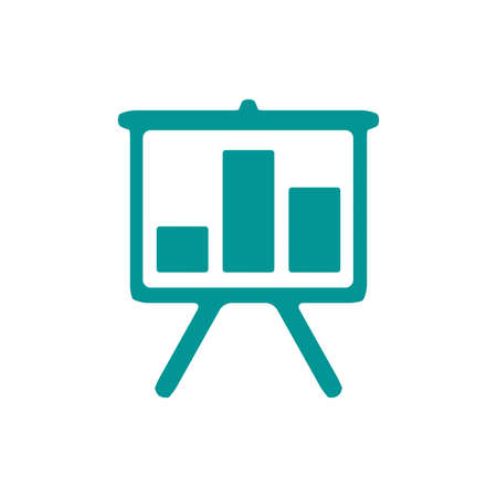 Blackboard icon. Education icon. Presentation board icon. Chart board icon. Business icon.の写真素材