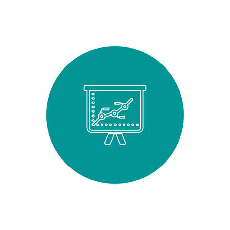 Blackboard icon. Education icon. Presentation board icon. Chart board icon. Business icon.の写真素材