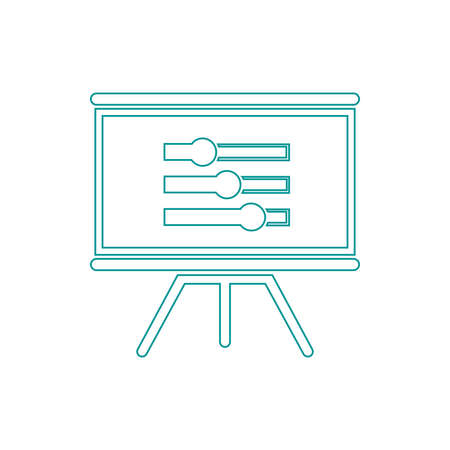 Blackboard icon. Education icon. Presentation board icon. Chart board icon. Business icon.の写真素材