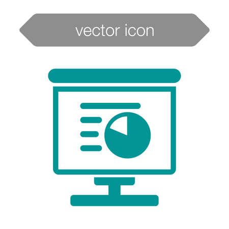 Blackboard icon. Education icon. Presentation board icon. Chart board icon. Business icon.の写真素材