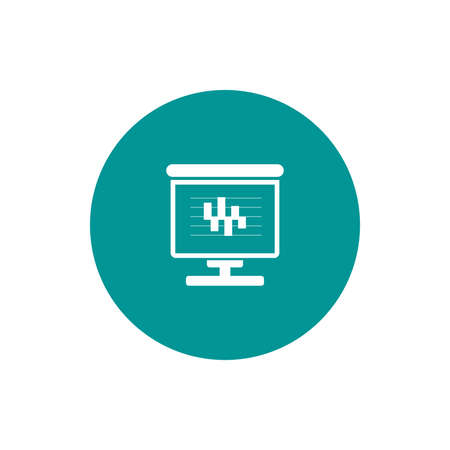 Blackboard icon. Education icon. Presentation board icon. Chart board icon. Business icon.の写真素材