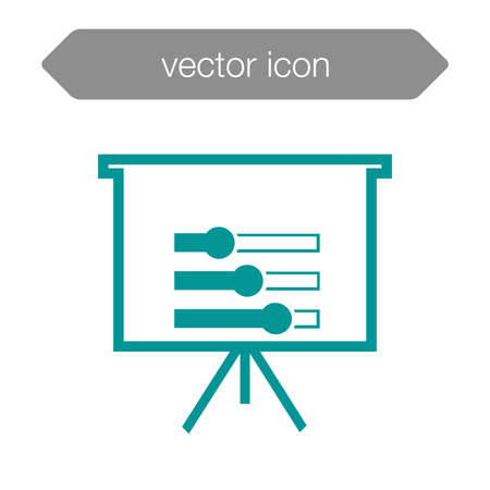 Blackboard icon. Education icon. Presentation board icon. Chart board icon. Business icon.の写真素材