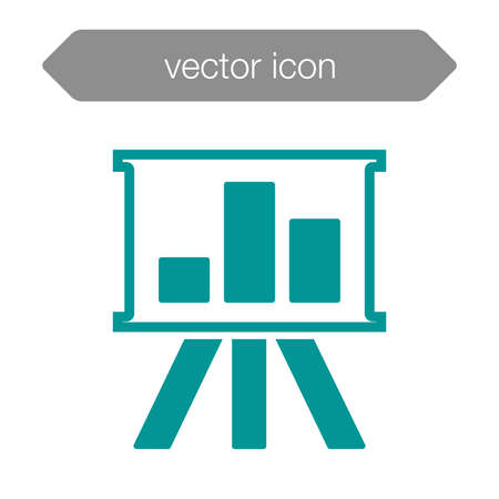 Blackboard icon. Education icon. Presentation board icon. Chart board icon. Business icon.の写真素材