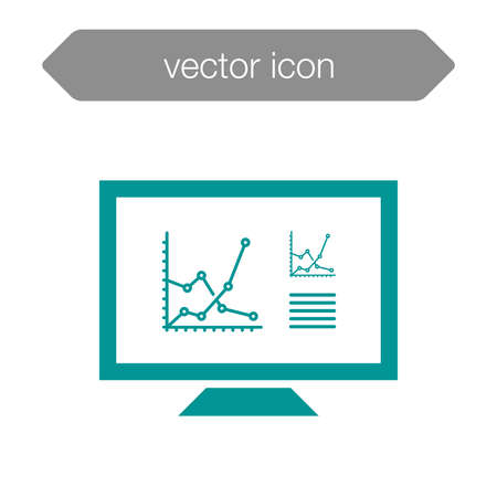 Presentation board concept illustration icon. Chart figures analysis concept illustration icon. Education concept illustration icon. Business concept illustration icon.の写真素材