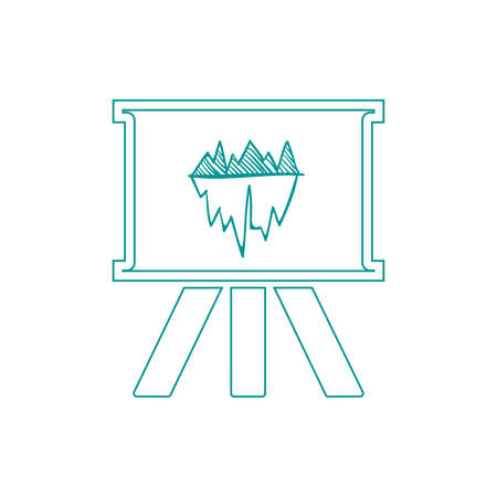 Blackboard icon. Education icon. Presentation board icon. Chart board icon. Business icon.の写真素材