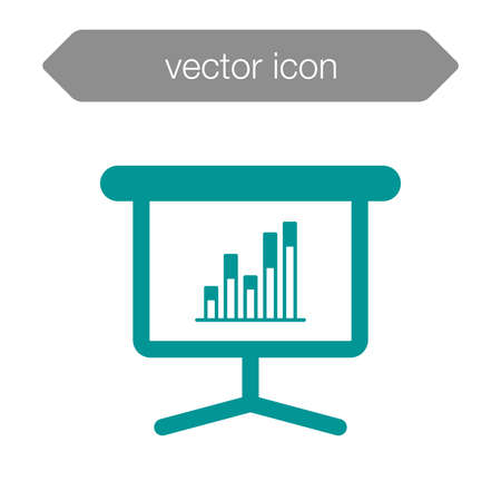 Blackboard icon. Education icon. Presentation board icon. Chart board icon. Business icon.の写真素材