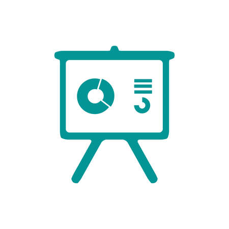 Blackboard icon. Education icon. Presentation board icon. Chart board icon. Business icon.の写真素材