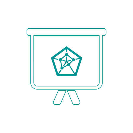 Blackboard icon. Education icon. Presentation board icon. Chart board icon. Business icon.の写真素材