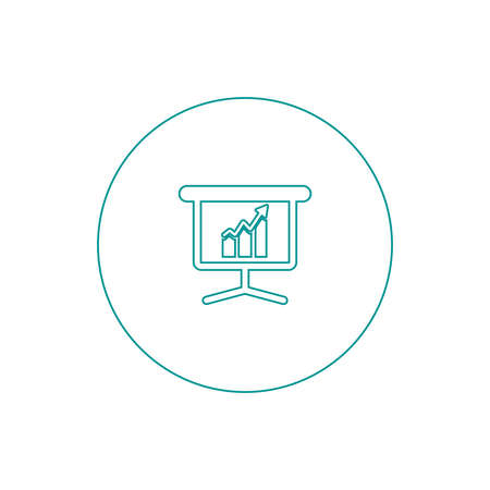 Blackboard icon. Education icon. Presentation board icon. Chart board icon. Business icon.の写真素材