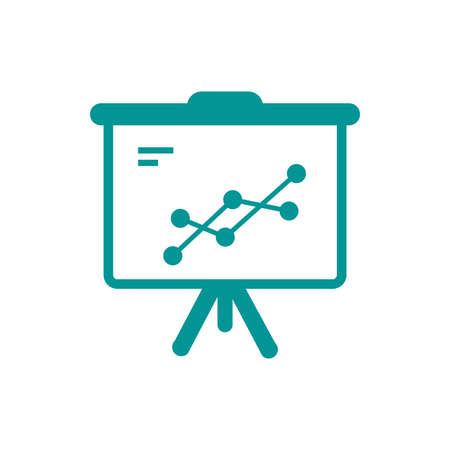 Presentation board concept illustration icon. Chart figures analysis concept illustration icon. Education concept illustration icon. Business concept illustration icon.の写真素材