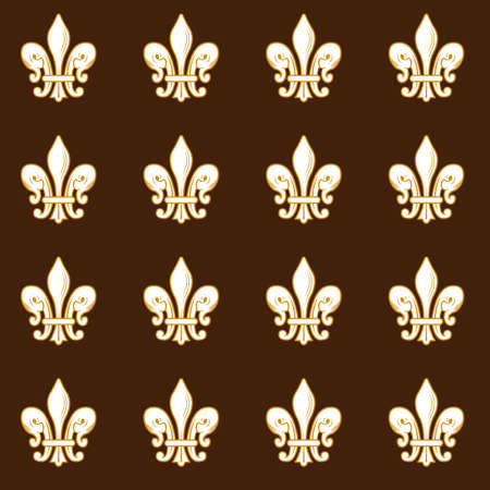 Vintage pattern with heraldic liliesのイラスト素材