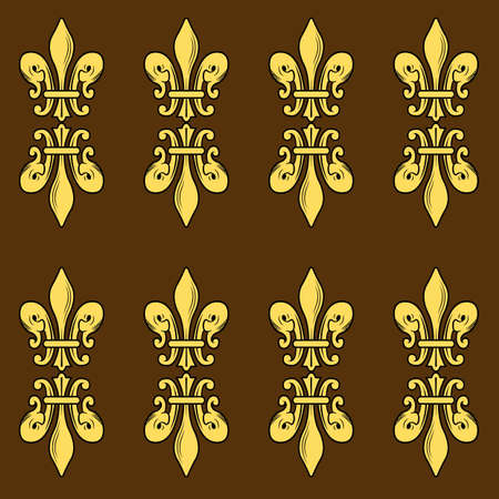 Vintage pattern with heraldic liliesのイラスト素材