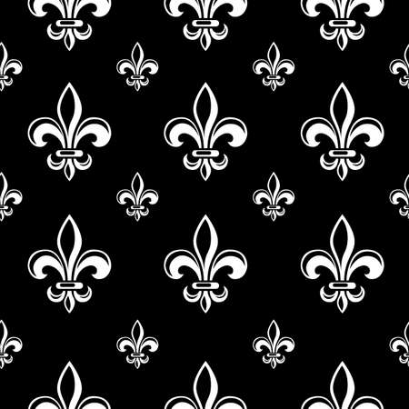 Vintage pattern with heraldic liliesのイラスト素材