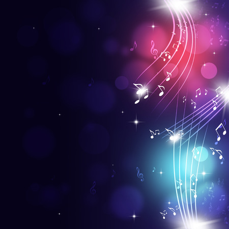 abtract music notes multicolor background for party eventsの写真素材