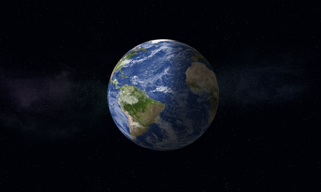 imaginary space illustration of our home blue earth