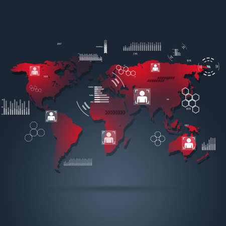 abstract network digital communications interface technology background