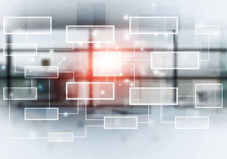 concept networking communication business flow chart background. mixed mediaの写真素材