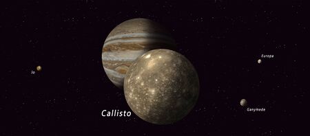 callisto one of the four major jupiter satellites