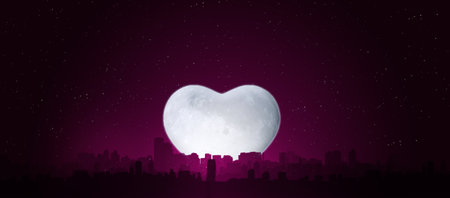 valentines holiday lovely muticolor background of bokeh hearts and lightsの写真素材
