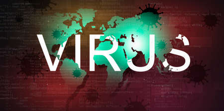 computer virus programming web developing. front-end web developing. mix media background