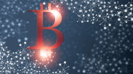 bitcoin logo crypto currency concept business banner
