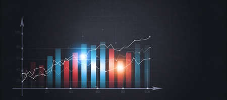 business stock market digital finance chart bannerの写真素材