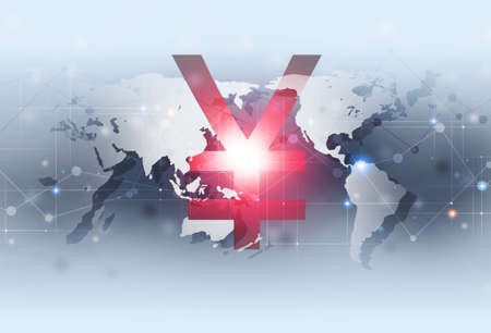 yuan chinese main currency business financial backgroundの写真素材
