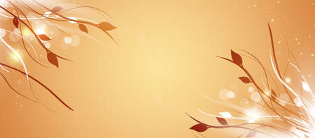 autumn fall of yellow leaves. bright decoration bannerの写真素材